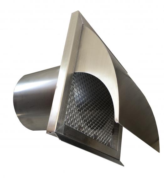 Ablufthaube Edelstahl mit Stutzen für Rohre DN 150 mit 2 Dichtungen 1 Kreuzwasserwaage